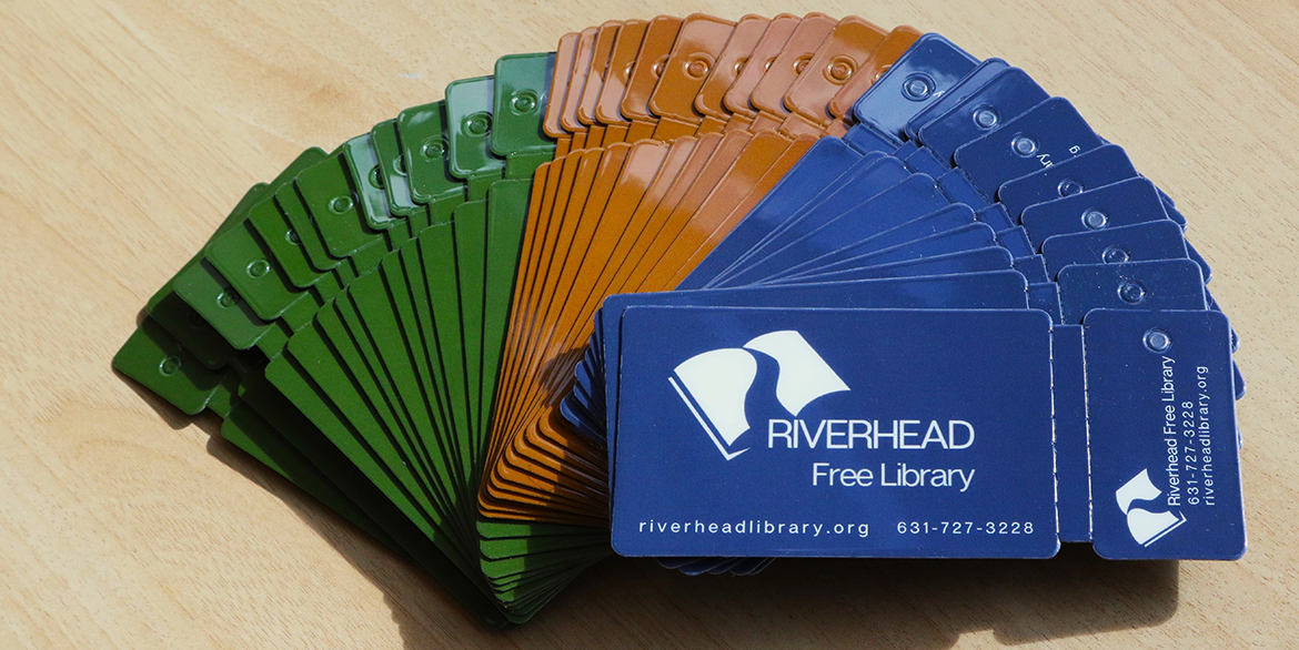 Riverhead Library card keychains