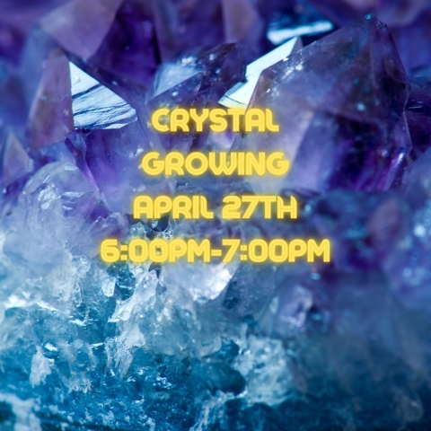 Close up photo of purple and blue crystal.