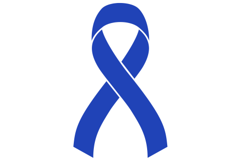 blue ribbon for colorectal cancer awareness month