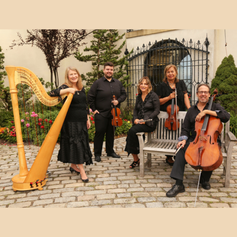 Canta Libre quintet with their instruments