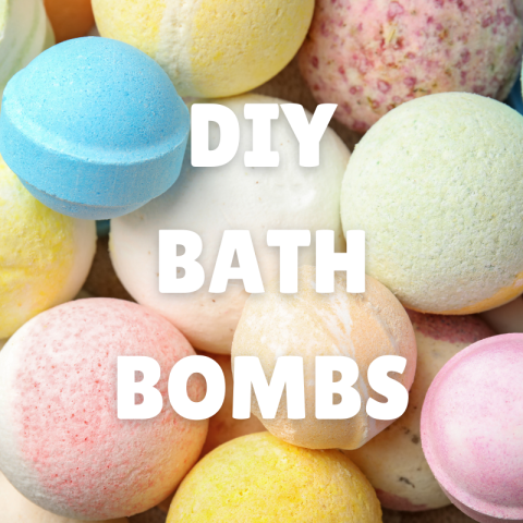 Bath bombs in a variety of colors.