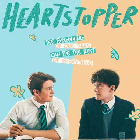 The cover of the television series, Heartstopper.