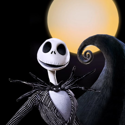 Jack from the movie The Nightmare Before Christmas.