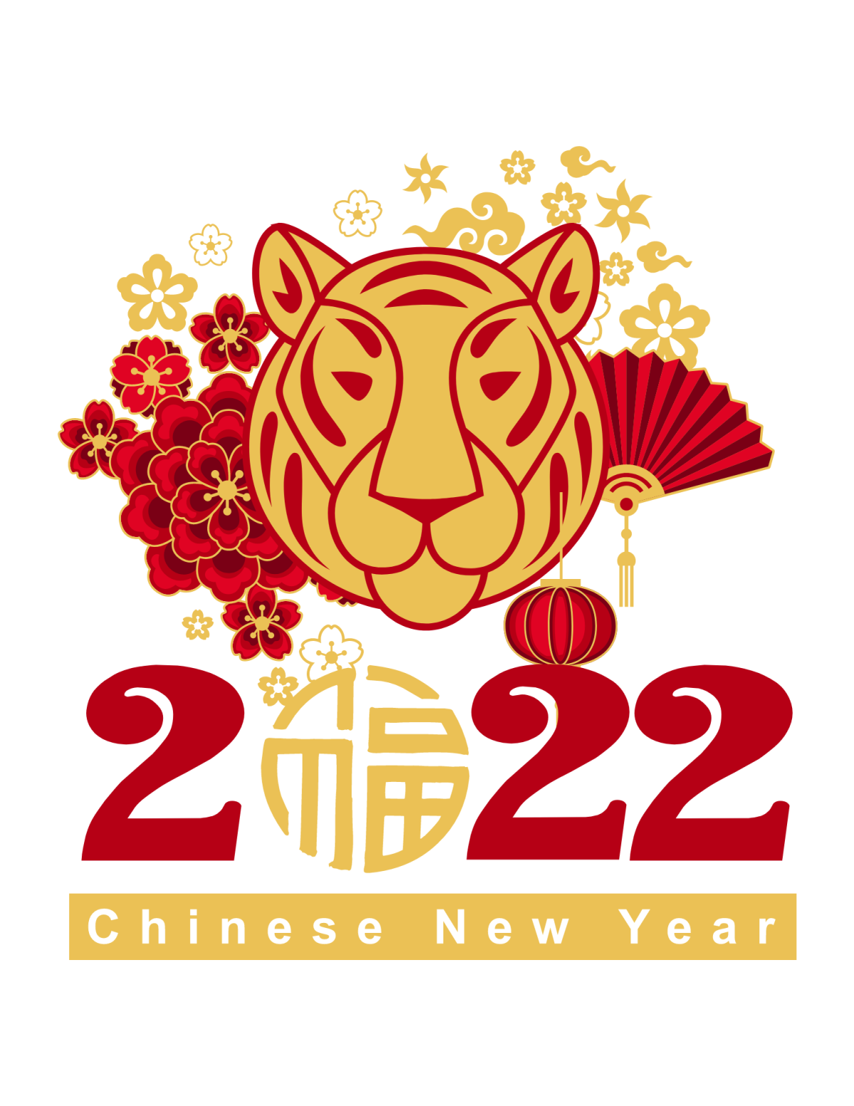 tiger image with 2022 chinese new year written underneath