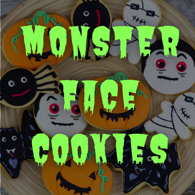 Cookies in the shape of monsters.