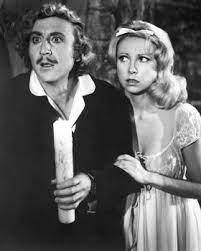 Gene Wilder and Teri Gar in a scene from Young Frankenstein (1974, c. 20th Century Fox) 