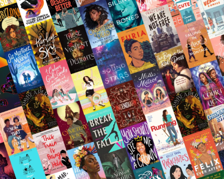 A collage of teen and young adult novel covers